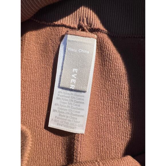 Everlane The Seamless Leggings Cotton Ribbed Acorn Brown Lounge Cozy Capsule - Picture 5 of 6